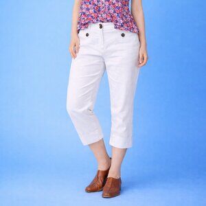 D.F.A. New York - White Sailor Style Capris - Womens Size 8